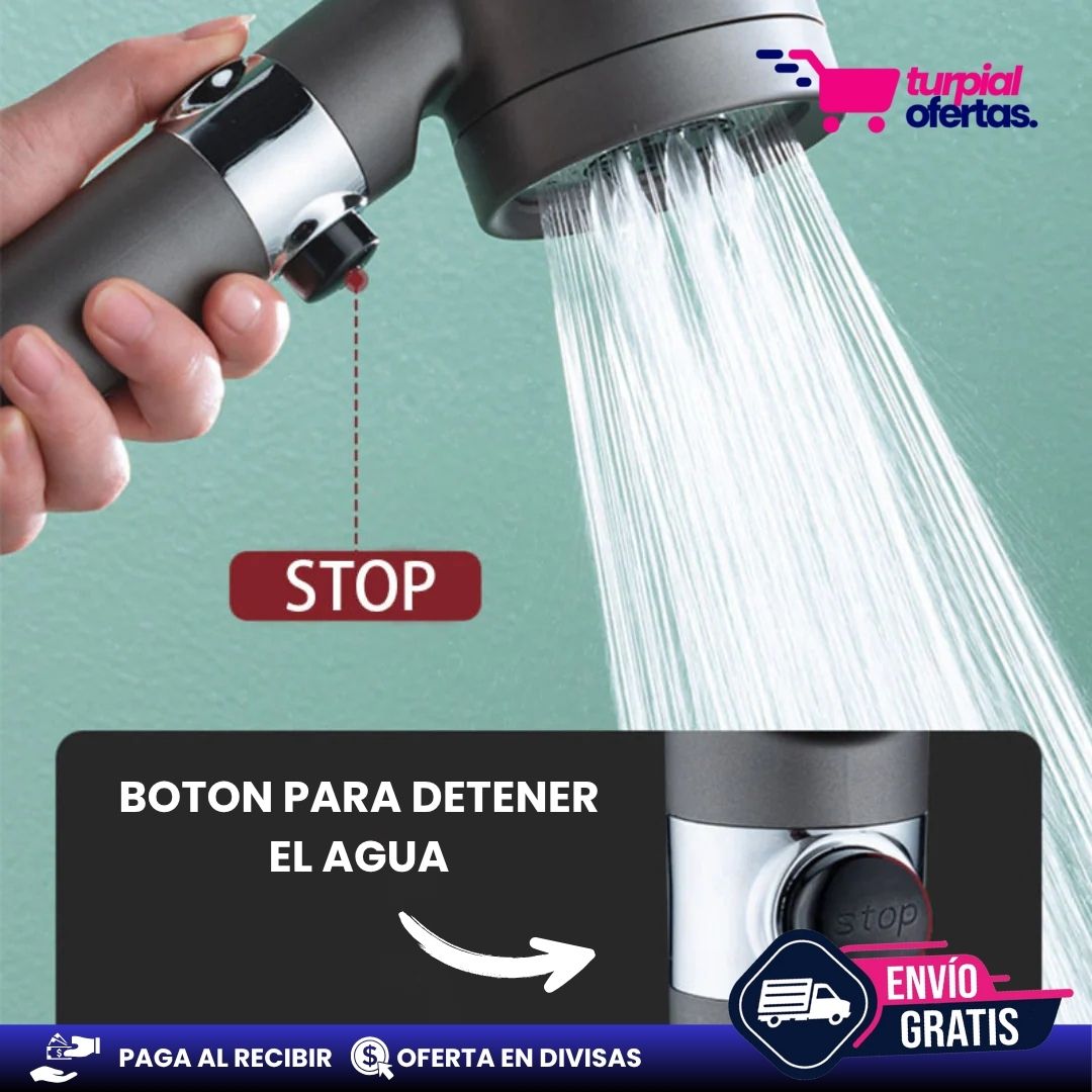 Ducha Turbo a Presión con Masajeador + Manguera OFERTA EN DIVISAS