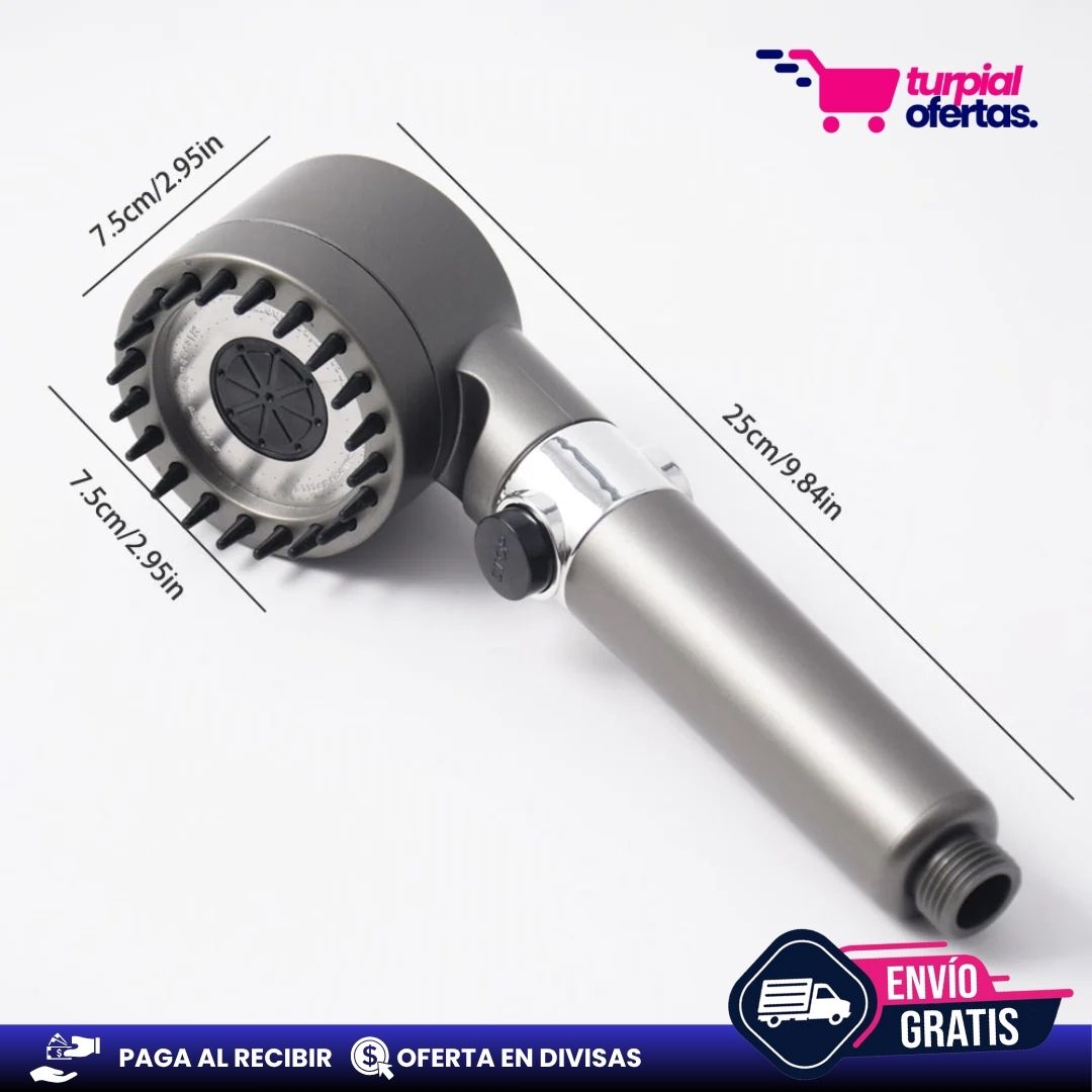 Ducha Turbo a Presión con Masajeador + Manguera OFERTA EN DIVISAS