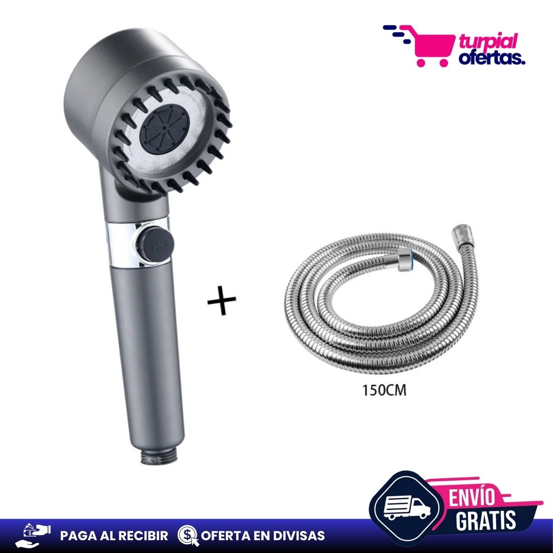 Ducha Turbo a Presión con Masajeador + Manguera OFERTA EN DIVISAS